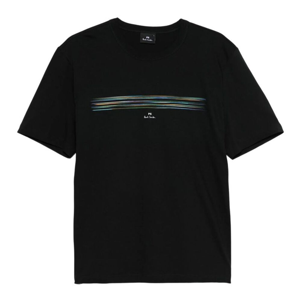 Paul Smith Mens Pinstripe T-Shirt / Black